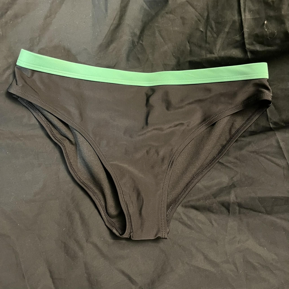 Wonder Nation Green And Black Girls XL 14/16 Bikini Bottom